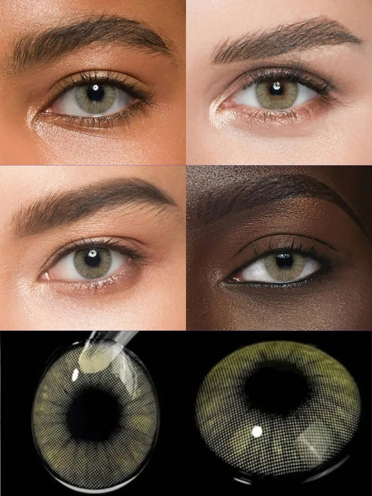 SHEIN Lalens Lalens Hid Aurora Natural Eye Contacts Polar Lights Amber Color Contacts Lense