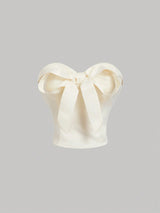 SHEIN MOD Bandeau Apricot Elegant Top