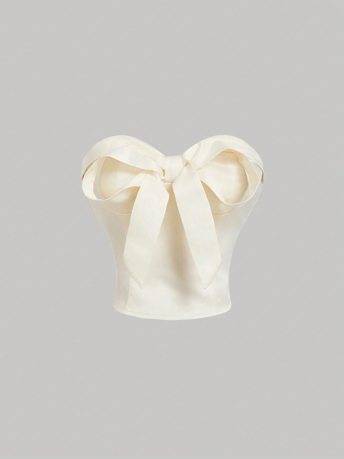 SHEIN MOD Bandeau Apricot Elegant Top