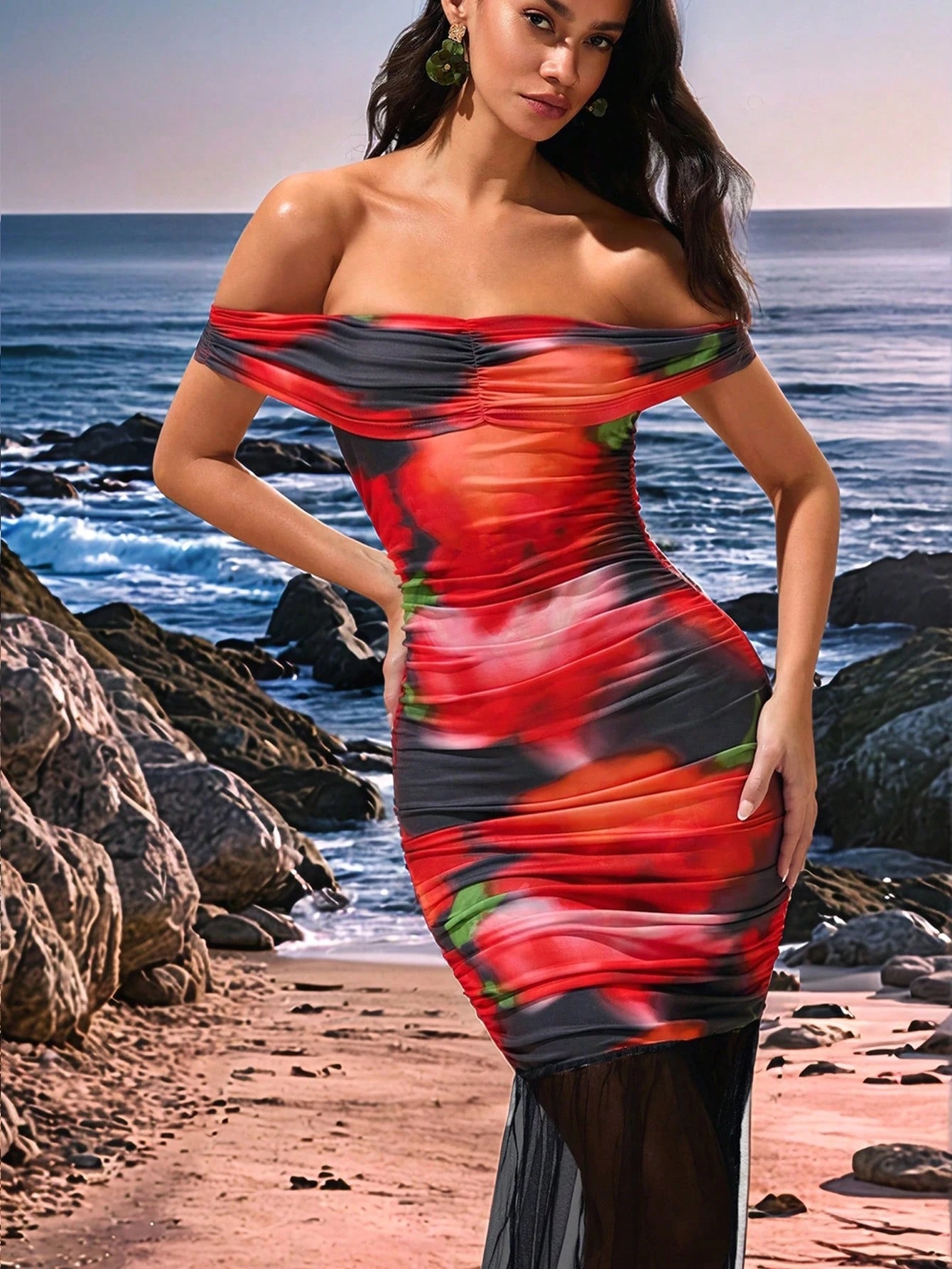 SHEIN Opulessa Valentine's Day Party Atmosphere Dress