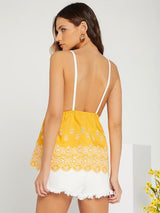 SHEIN Scallop Edge Schiffy Cami Top