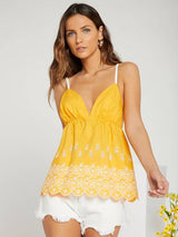 SHEIN Scallop Edge Schiffy Cami Top