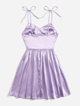 SHEIN Tie Shoulder Ruched Bust Cami Dress