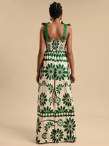 SHEIN Travachic Women's Floral Print Tied Shoulder Wide Leg Jumpsuit