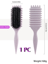 SHEIN 1PCS Wheat Straw Cushion Massage Comb, Smooth Hair & Reduces Frizz