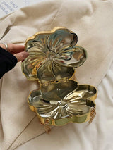 SHEIN Women's Elegant Mini Flower Shaped Chain Crossbody Bag