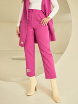 SHEIN X ROAA High Waist Slant Pocket Suit Pants