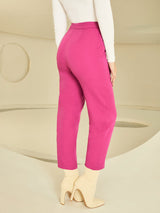 SHEIN X ROAA High Waist Slant Pocket Suit Pants