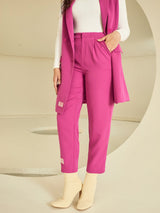 SHEIN X ROAA High Waist Slant Pocket Suit Pants