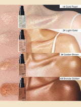 Makeup product with different color options on skin