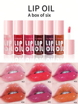 SHEIN 6-Piece Hydrating Lip Oil Gloss Set