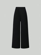 SHEIN Clasi Women's Trousers, Summer Office Wear, Decorative Metal Buckle, Casual Style, Straight Leg, Elegant & Minimalist