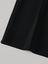 SHEIN Clasi Women's Trousers, Summer Office Wear, Decorative Metal Buckle, Casual Style, Straight Leg, Elegant & Minimalist