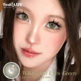 SHEIN FRESH LADY 1 Pair Olive Green Contact Lenses, Subtle Mixed Eyes - view 3