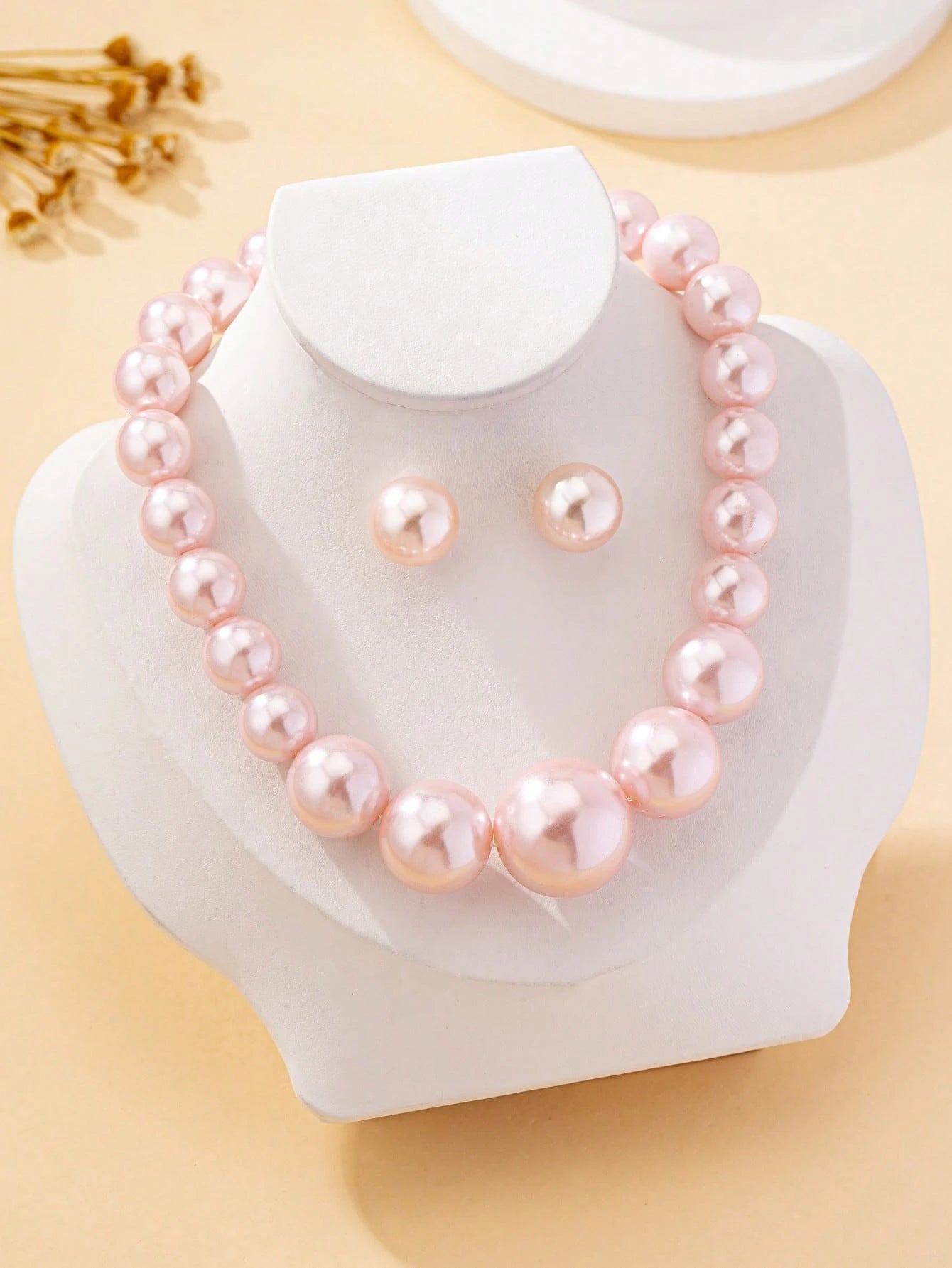 SHEIN Fashion Jewelry Set, Elegant And Luxurious Faux Pearl Earrings, Stud Earrings