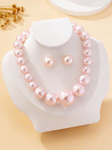SHEIN Fashion Jewelry Set, Elegant And Luxurious Faux Pearl Earrings, Stud Earrings