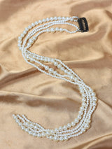 SHEIN Faux  Hair Clip Pearl Beaded Tassel Charm