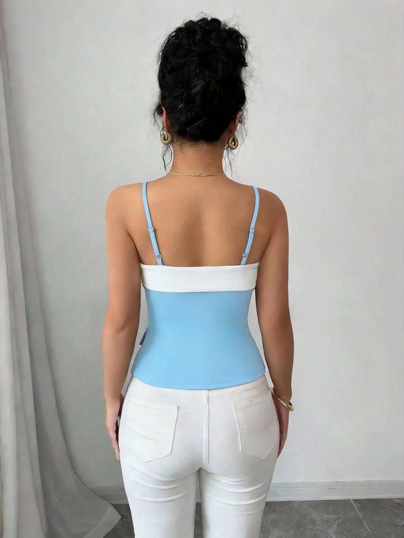 SHEIN LUNE Contrast Color Strap Women's Tank Top