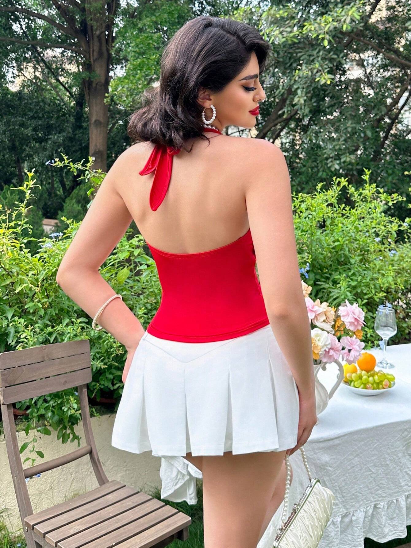 SHEIN MOD Women's Simple Printed Tank Top