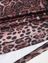 SHEIN EZwear Women's Leopard Print Ruched Maxi Camisole Dress, Fitted