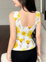 SHEIN Modelyn Heart Print Layered Camisole Top