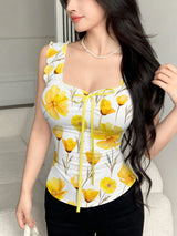 SHEIN Modelyn Heart Print Layered Camisole Top