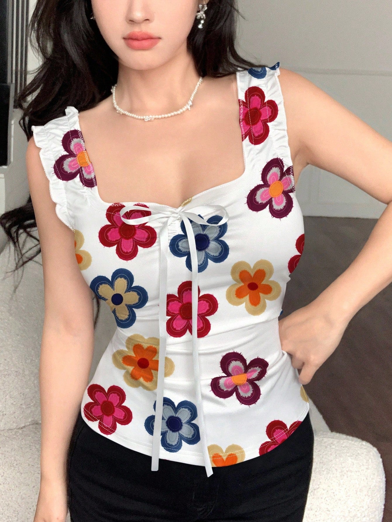 SHEIN Modelyn Women's Summer Sleeveless Top