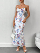 SHEIN Privé Women Floral Print Sleeveless Dress