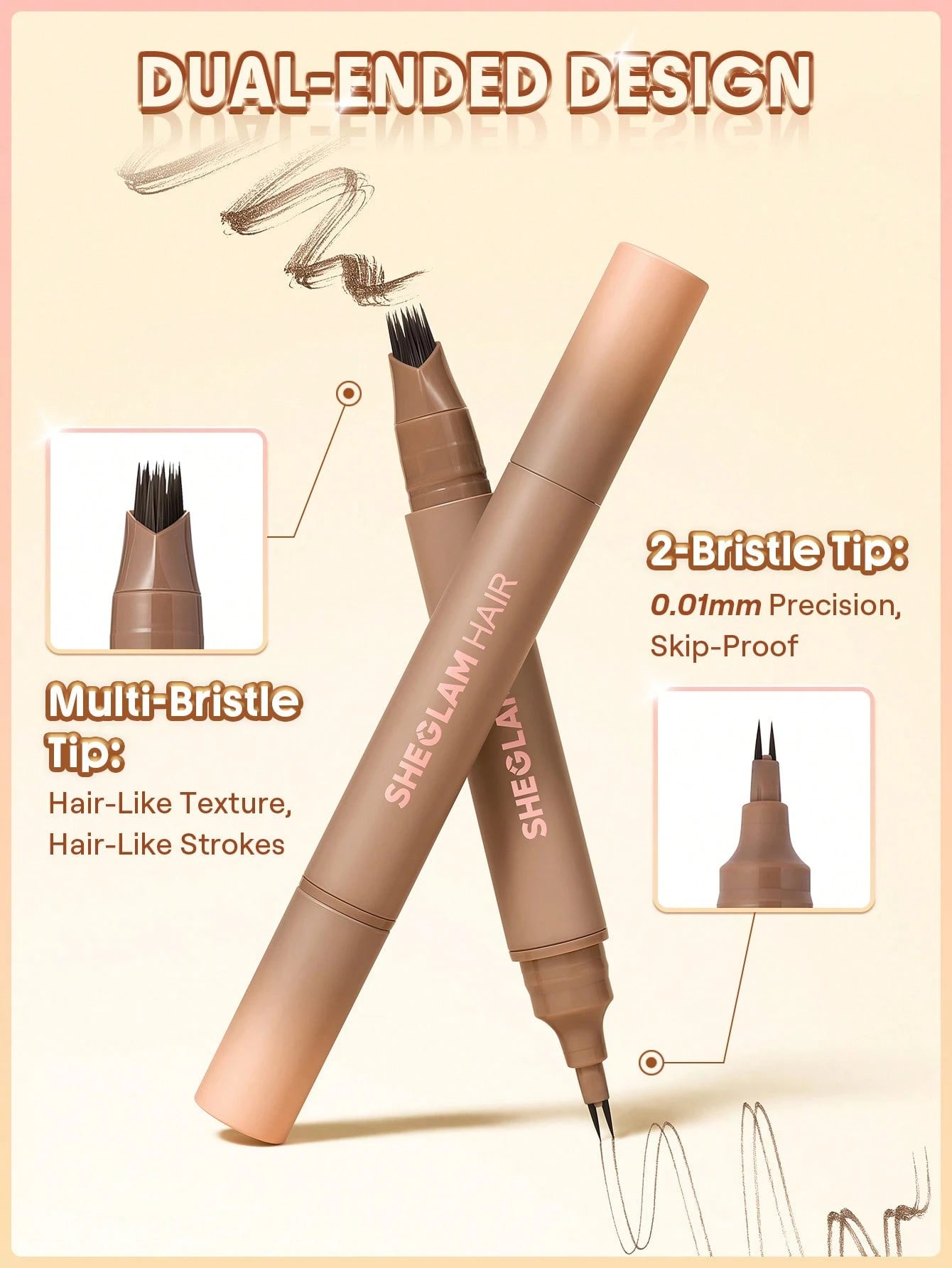 SHEGLAM HAIR 2 IN 1 Volume Boost Root Touch Up Pen-Dark Brown BY SHEIN 