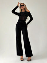 SHEIN Unity Women's Sexy Asymmetrical Neck Ruched Slim Fit Glittery Blouse Fall Cloth For Women
