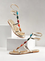 SHEIN SHUZIA Women's Fashionable Flat Ankle Strap Sandals For Summer Holidays Summer Shoes Spring Shoes Spring Break Easter