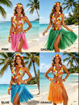 SHEIN Hawaiian Colorful Grass Skirt Set / 1 set