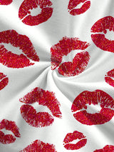 SHEIN Soleia 1 pc Women Fashion Versatile Lip Print Bandeau Top Suitable For Going Out
