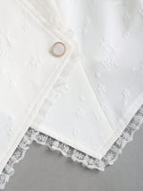 SHEIN Sweetra Premium Sleeveless Blazer Jacket For Women, Elegant Office Lace Patchwork Business Vest