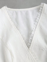 SHEIN Sweetra Premium Sleeveless Blazer Jacket For Women, Elegant Office Lace Patchwork Business Vest