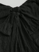 SHEIN Sweetra بلوزة كامي قصيرة بطبعة مخططة وربطة عنق للنساء