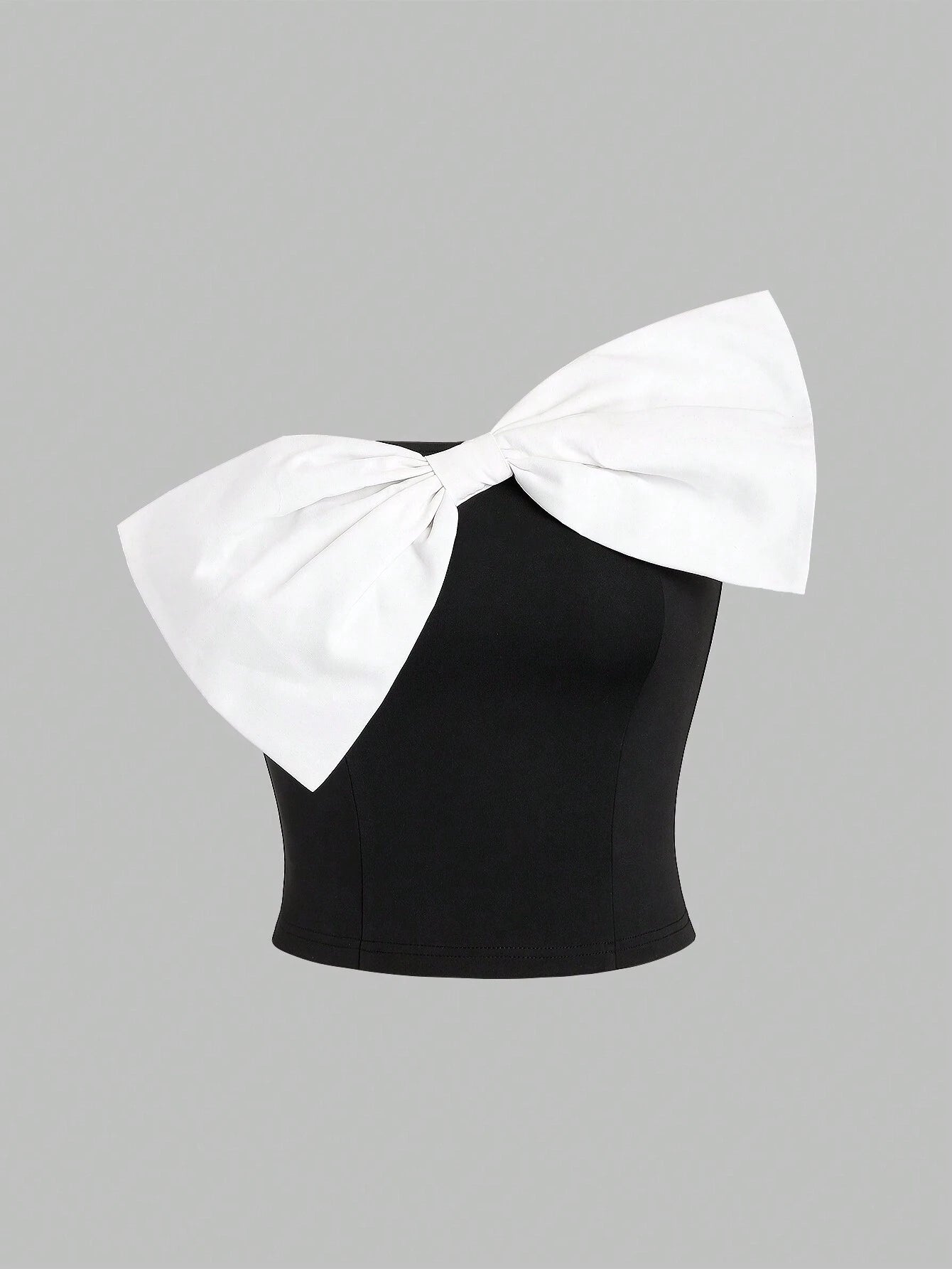 SHEIN Sweetra Women's Color Block Strapless Top With Large Bow