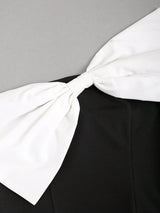 SHEIN Sweetra Women's Color Block Strapless Top With Large Bow