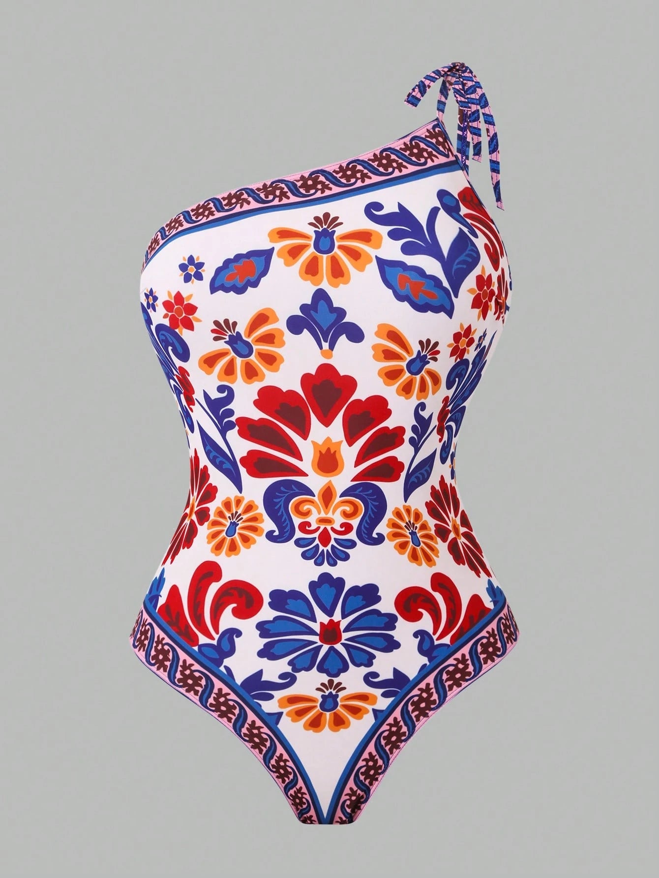 SHEIN Swim Oasis Women's Bohemian Style Print One-Piece Swimsuit