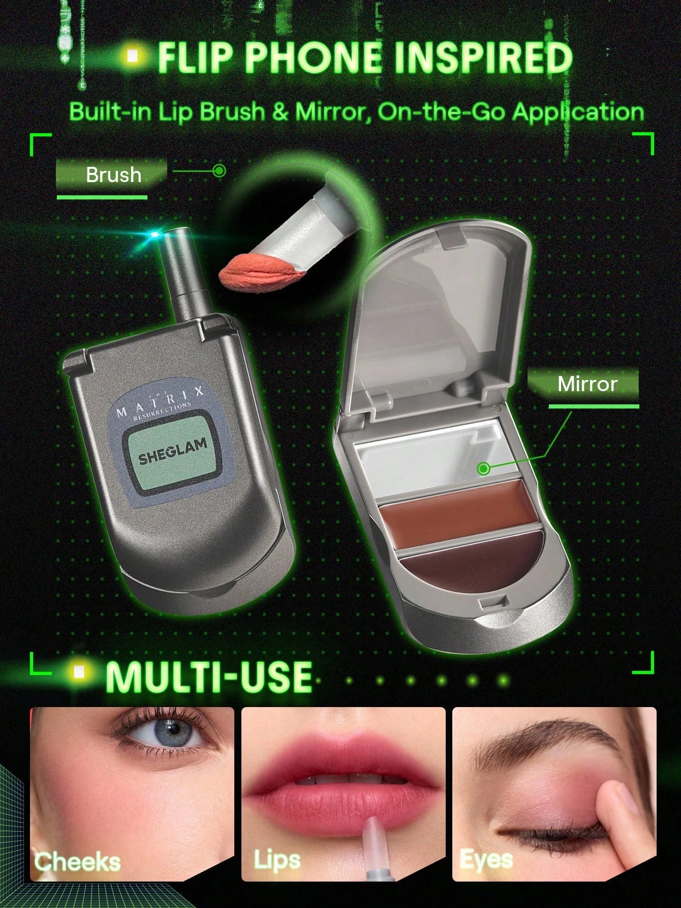 SHEIN The Matrix Resurrections | SHEGLAM Going Digital Two-Tone Blush Brand Beauty