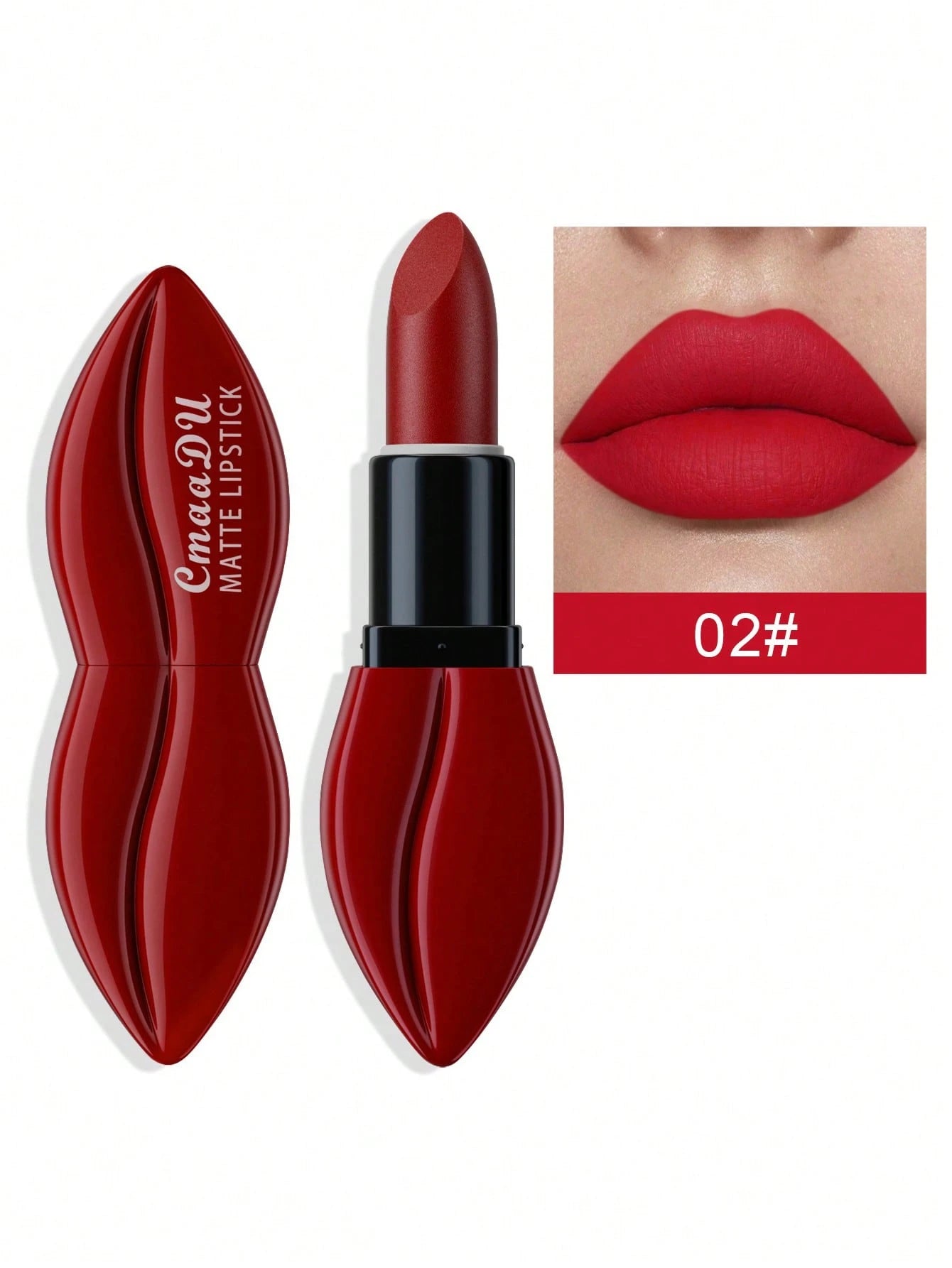 SHEIN Velvet Matte Lipstick, Long-lasting Non-stick Cup High Pigment Lipstick
