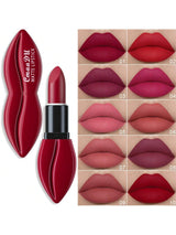 SHEIN Velvet Matte Lipstick, Long-lasting Non-stick Cup High Pigment Lipstick