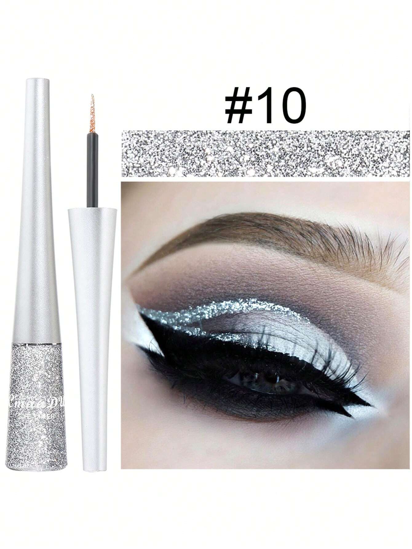 SHEIN Waterproof Glitter Liquid Eyeliner, Long-lasting Eyeliner Pen, Easy To Color Y2K Eye Shadow