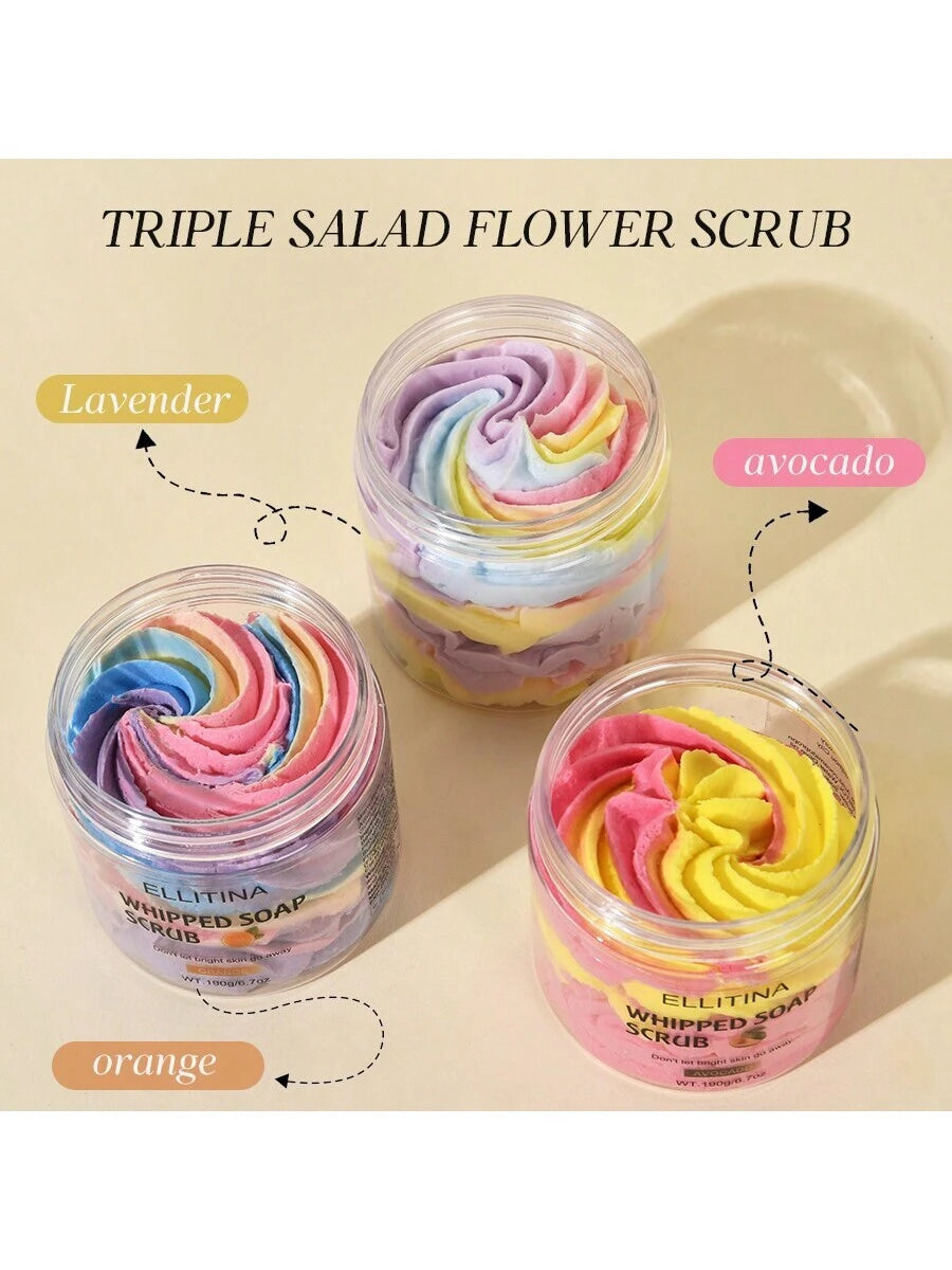 SHEIN Whipped Soap Scrub Body Scrub Multi-Color Cream Soap