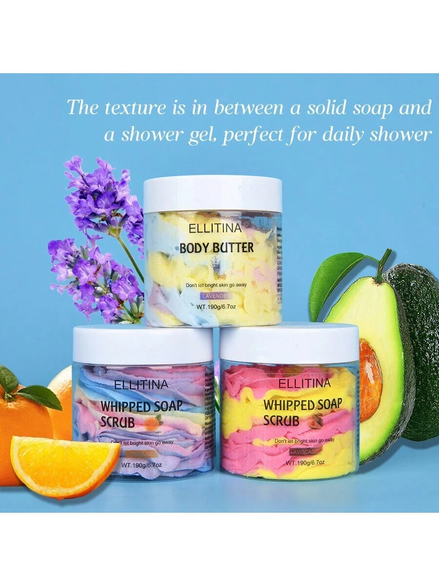 SHEIN Whipped Soap Scrub Body Scrub Multi-Color Cream Soap