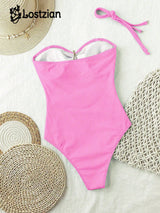 SHEIN Elegant Pink Bikini Set For Summer Beach Vacation