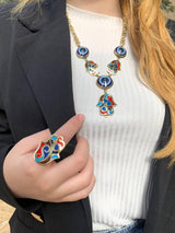 Copper Shaped eyes ( necklace&ring)