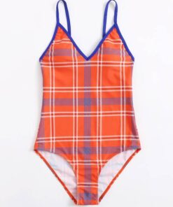 SHEIN Plaid One Piece Swimsuit