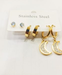 Earring Stainless steel (set) 6Pcs
