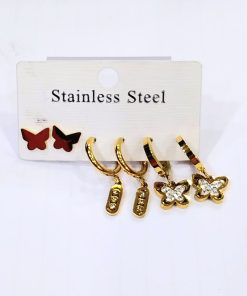 Earring Stainless steel (set) 6Pcs